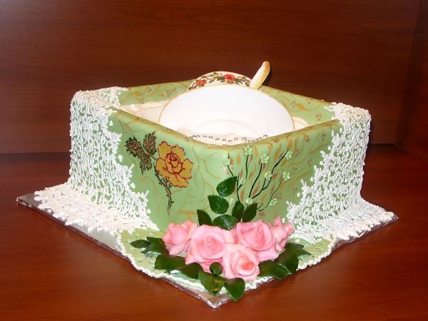 Торт"Китайский фарфор 2" фрагмент